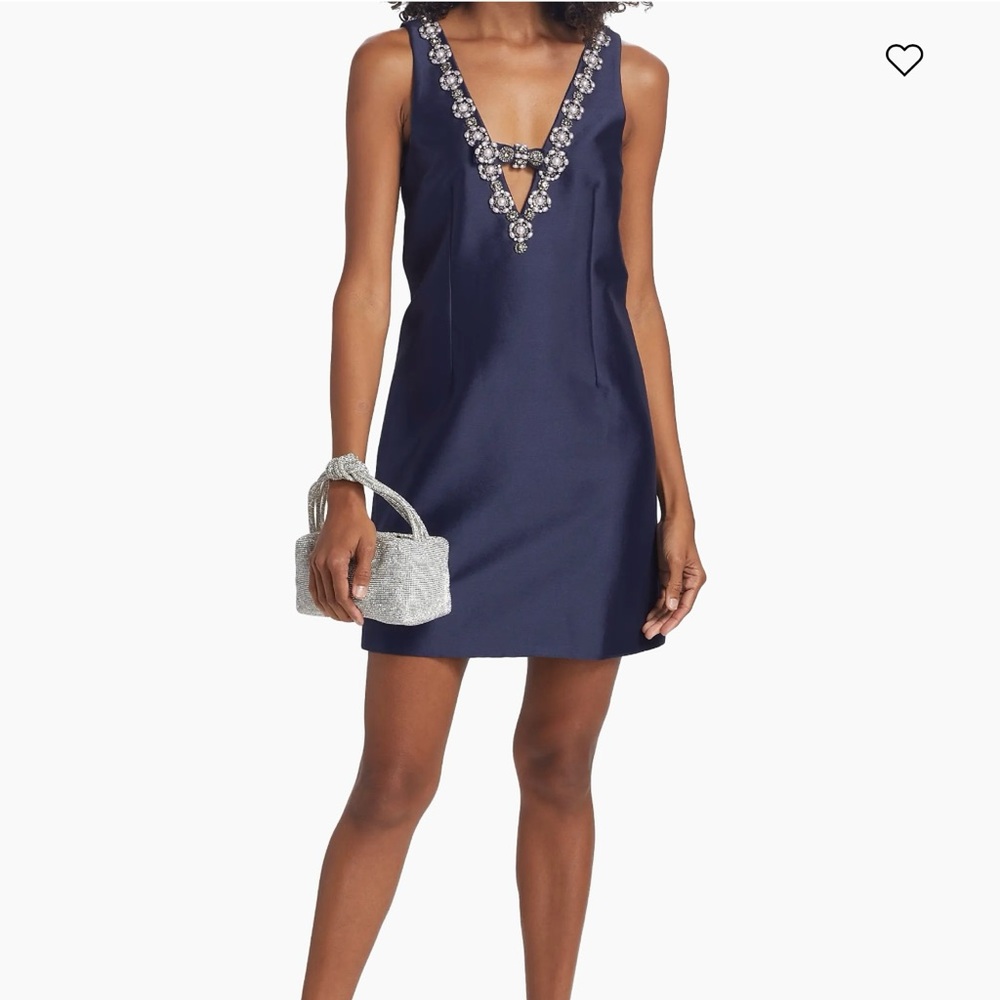 Sachin + Babi Sylvie  Navy Night Sky Embellished Mini Dress NWT